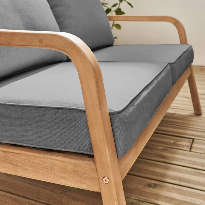 Mobili da giardino in legno di acacia, grigio