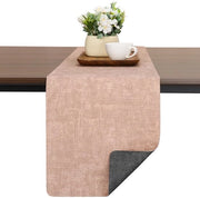 Tavolo da imitazione di legno, moderno, a doppia faccia, antiscivolo, resistente al calore, lavabile, tavolo da esterno, tavolo da festa per matrimoni, compleanni, decorazione da tavola (grigio, rosa, 40x140cm)