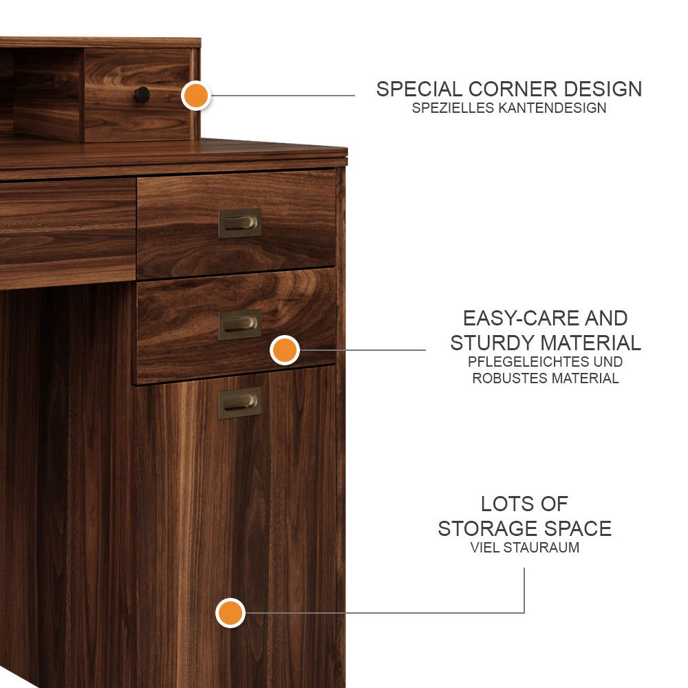 Vicco Tavolo da toeletta Rovere rustico 120 cm Senza specchio