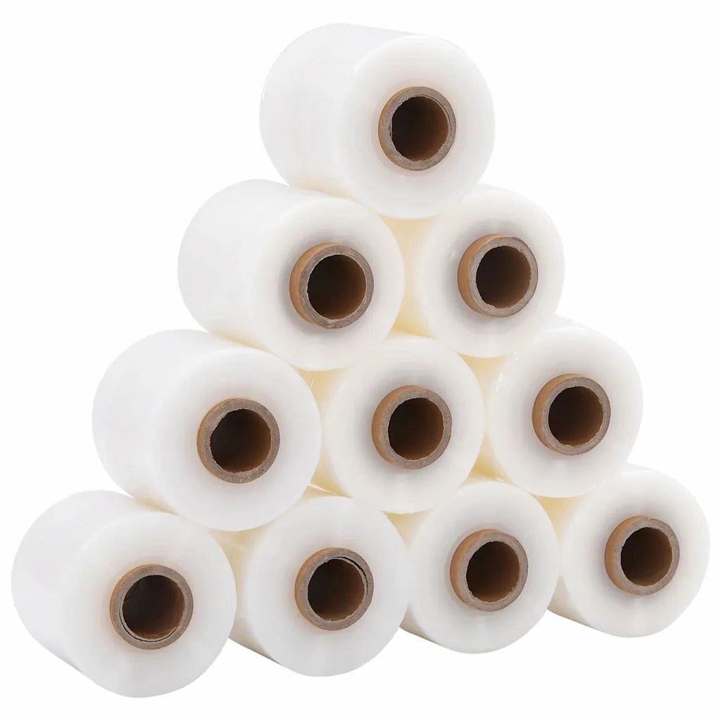 vidaXL Film Estensibili 10 pz Trasparenti 23 μm 10 cm x 300 m