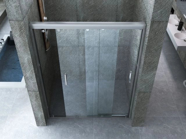 Box porta doccia nicchia in Cristallo 8 mm Trasparente 3 ante scorrevoli - Misura: 100 x h195 cm