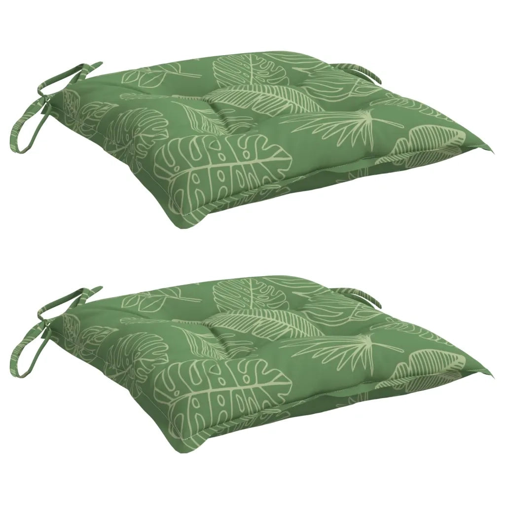 Cuscini per Sedia 2 pz Motivo a Foglie 50x50x7 cm Tessutocod mxl 71417