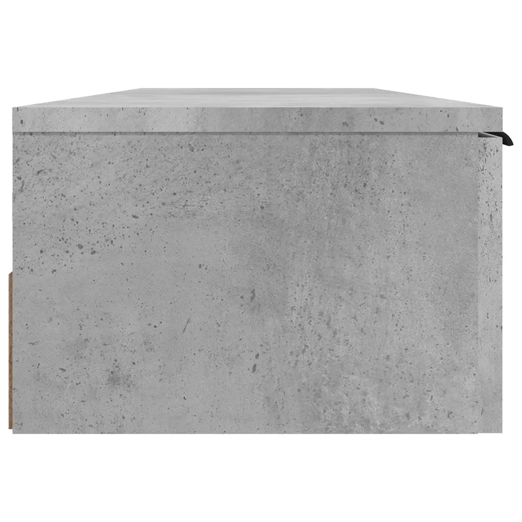 Elegante pensile di design 102 x 30 x 20 cm ampio spazio contenitivo decorativo in legno composito grigio cemento 02_0048006