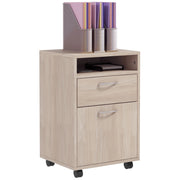 Scrivania con cassetto e ruote ¨C zephmum ¨C quercia 40x35x60 cm