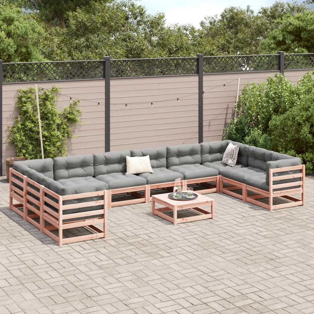 Set Divani da Giardino 11 pz in Legno Massello Abete Douglas 3299646