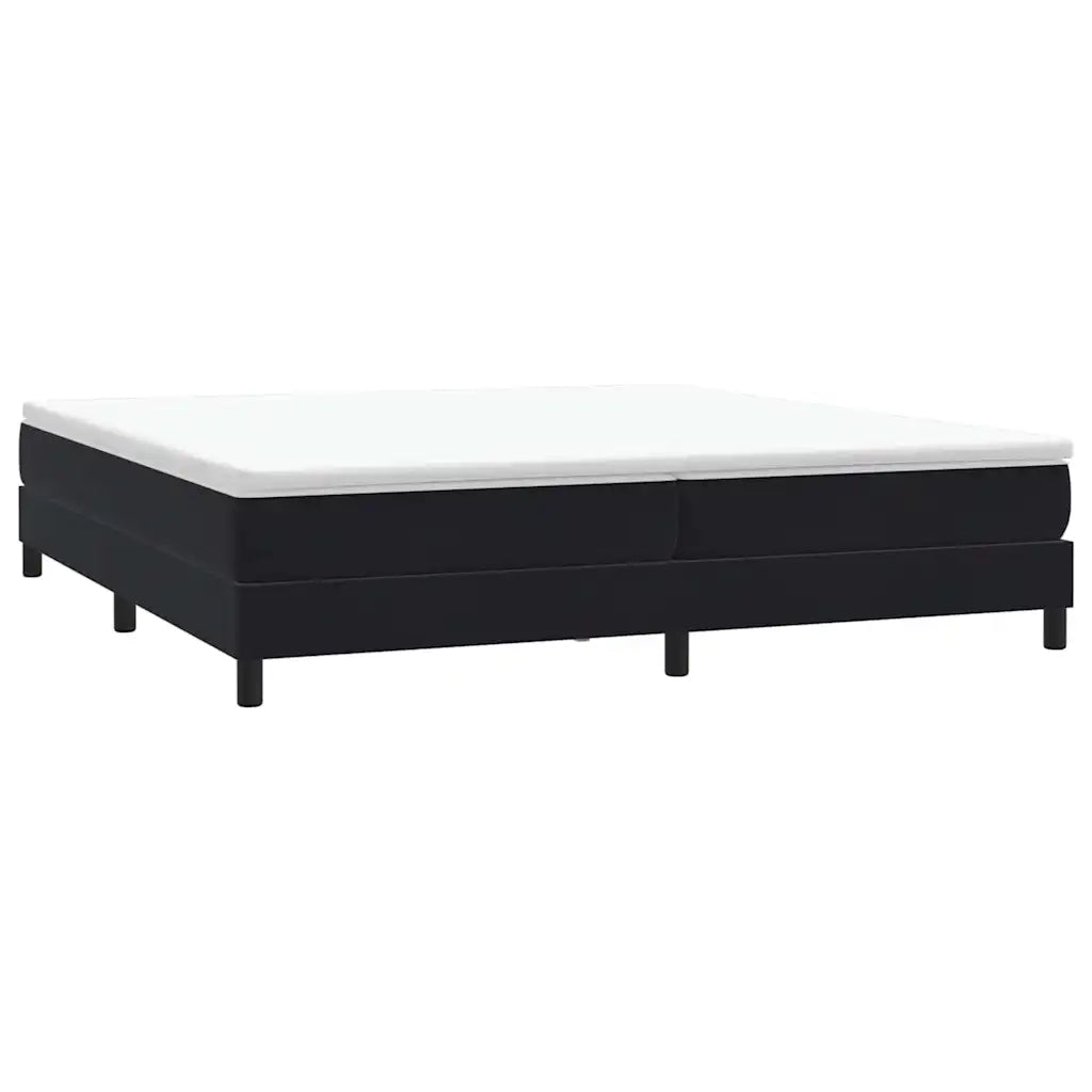 Giroletto a Molle con Materasso Nero 200x220 cm in Velluto 3315989