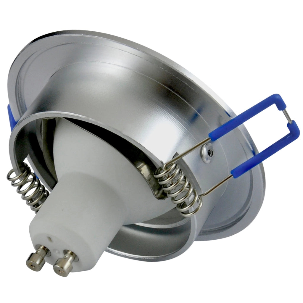 Faretto LED incasso rotondo argento GU10 3,5W 3000K Polux
