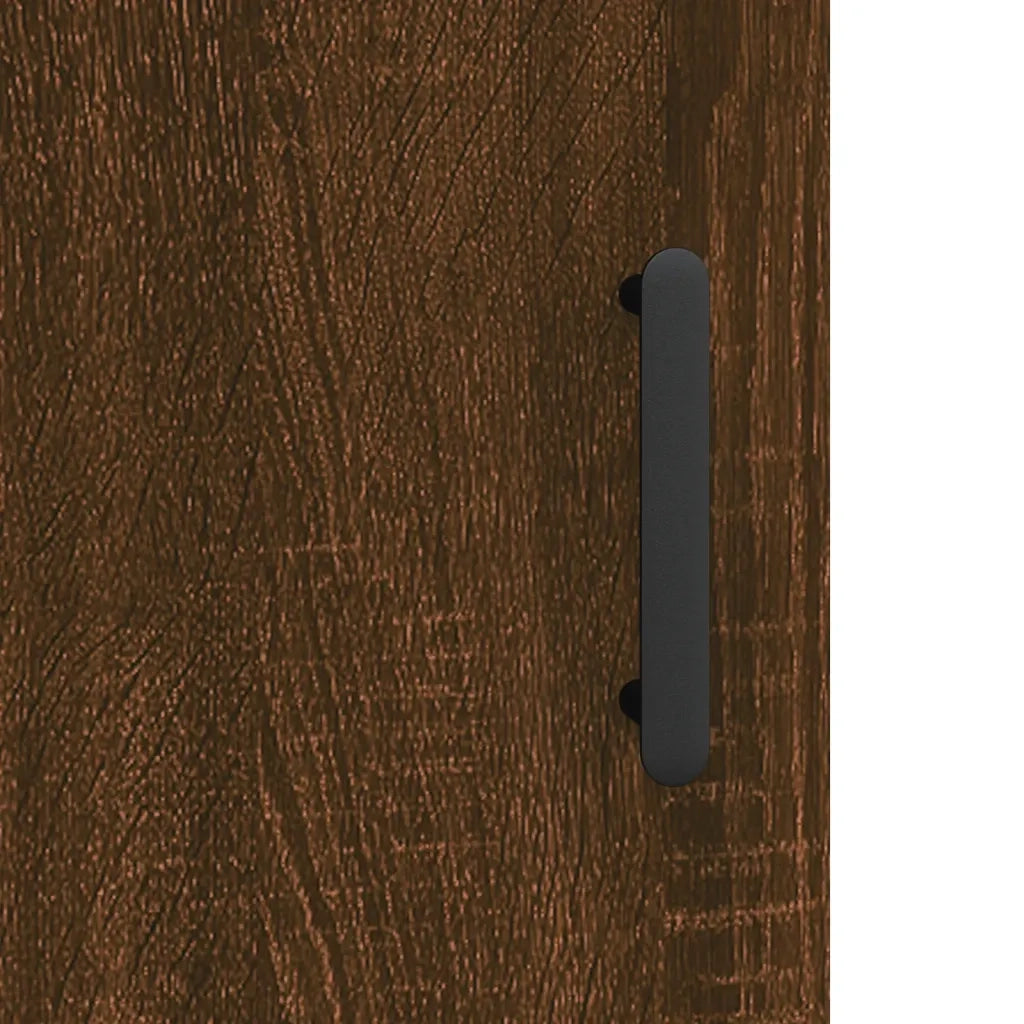 Credenza Rovere Marrone 34,5x34x90 cm in Legno Multistrato