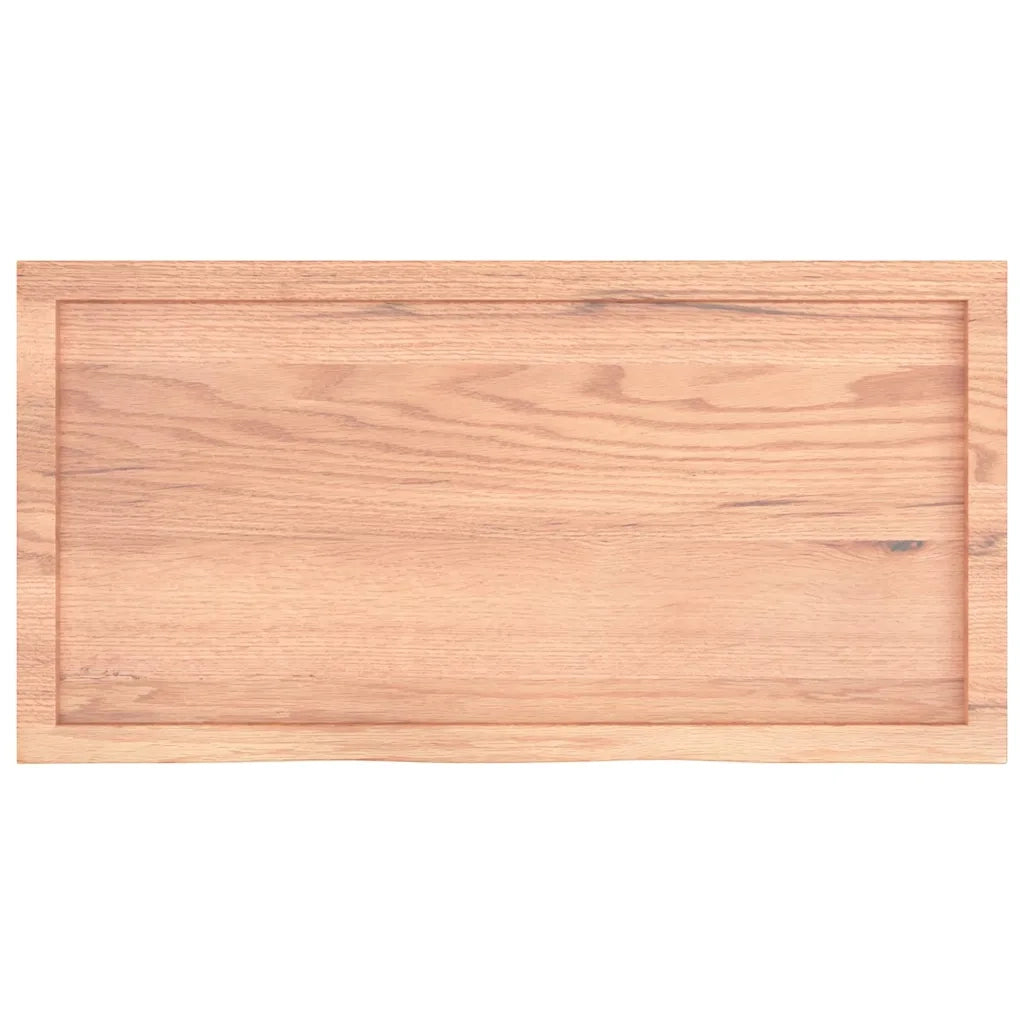 Ripiano Muro Marrone 100x50x(2-4) cm Massello Rovere Trattato 363687
