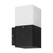 Applique esterna quadrata nero/bianco E27 IP44 Struhm