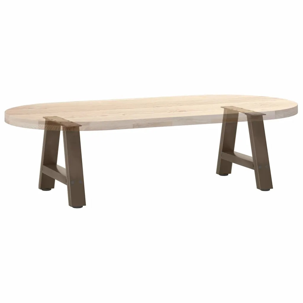Gambe per Tavolino da Caff¨¨ a Forma di A 2 pz-Set di 2 Gamba per Tavolo 50x(30-31) cm Acciaio