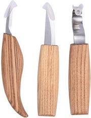 Kit di strumenti per la sculatura 3 in 1 per il legno - Coltellino di taglio per legno - Coltellino per la sculatura - Coltellino per la sculatura dettagliata per il legno - Coltellino per la scultura DIY per l'artigianato