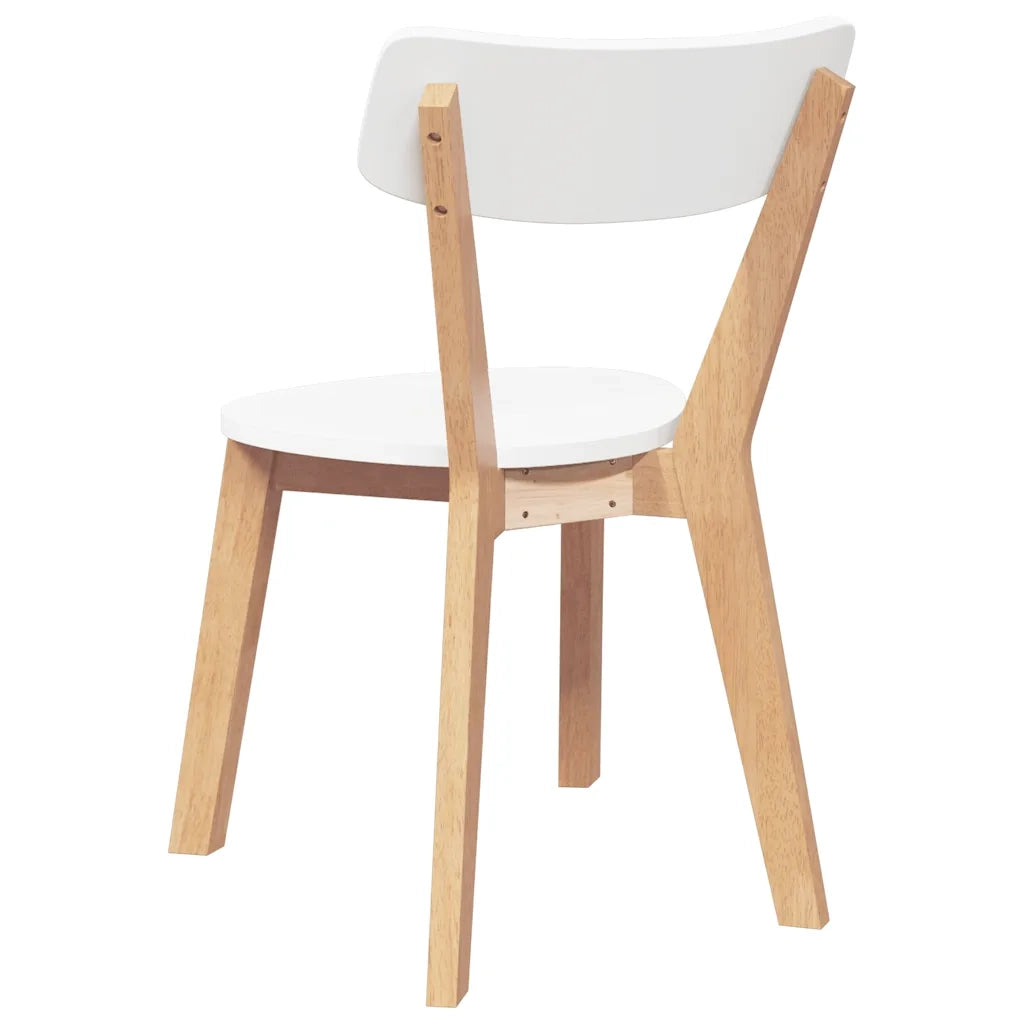 Sedie da Pranzo 2 pz in Legno Massello di Hevea