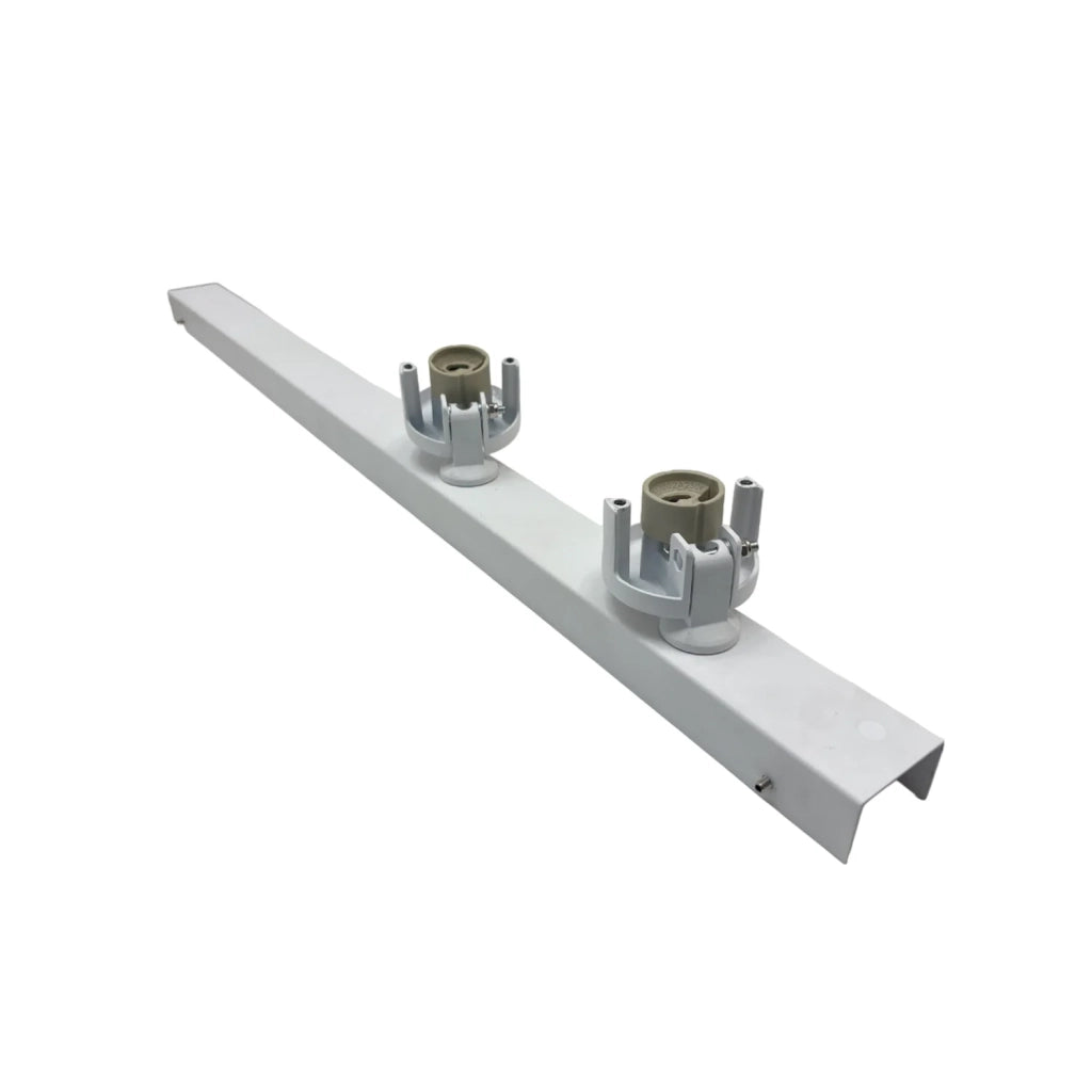 Sistema Modulare Moderno Snodo Faretti Metallo Bianco Opaco 2 Luci Gu10