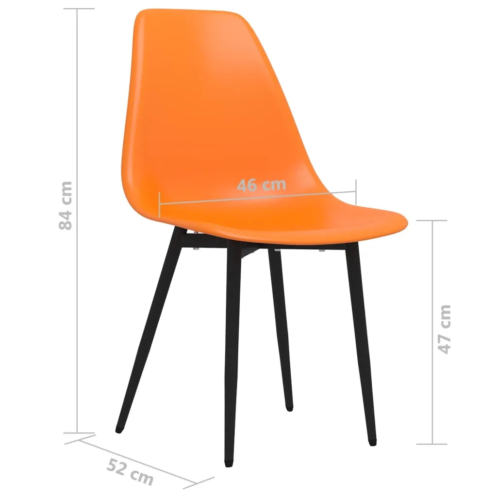 Sedie da Pranzo 4 pz Arancioni in PP cod mxl 23976