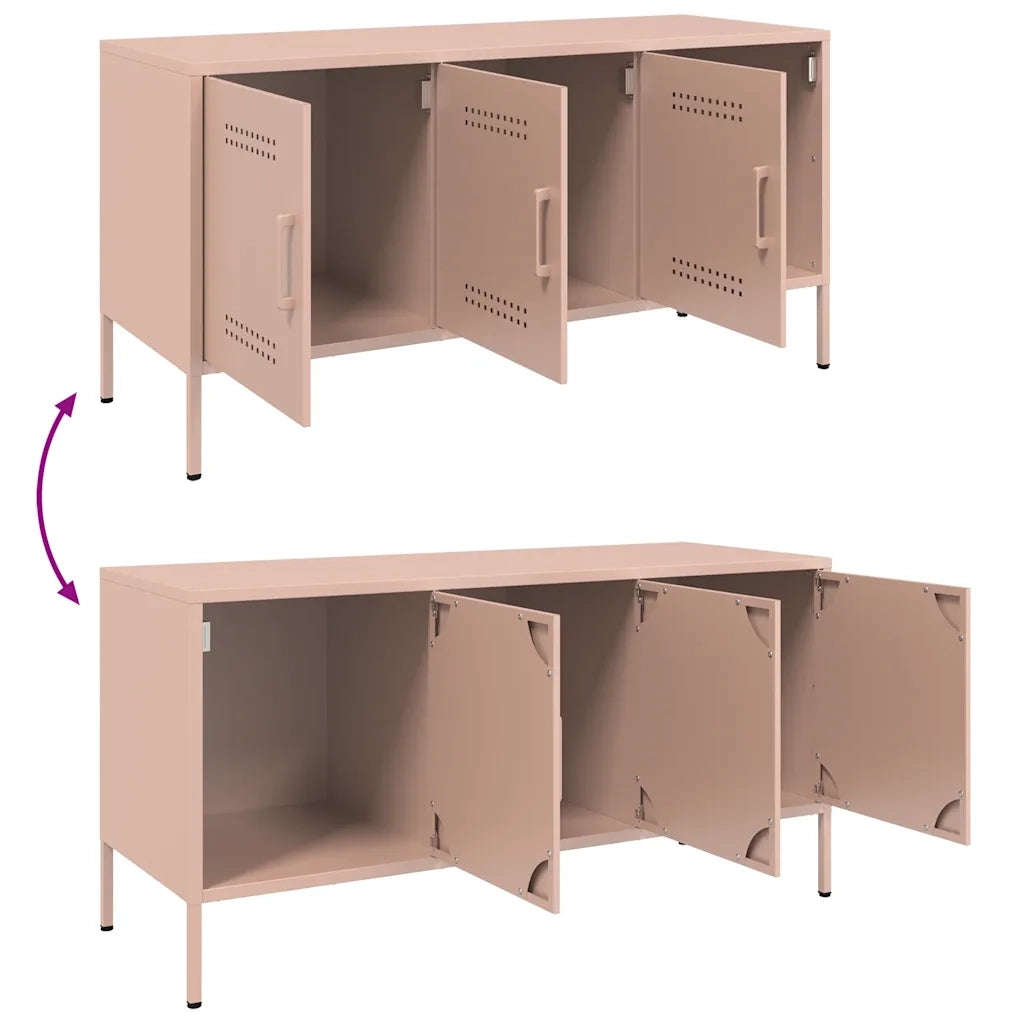 Mobile TV Rosa 100,5x39x50,5 cm in Acciaio 842947