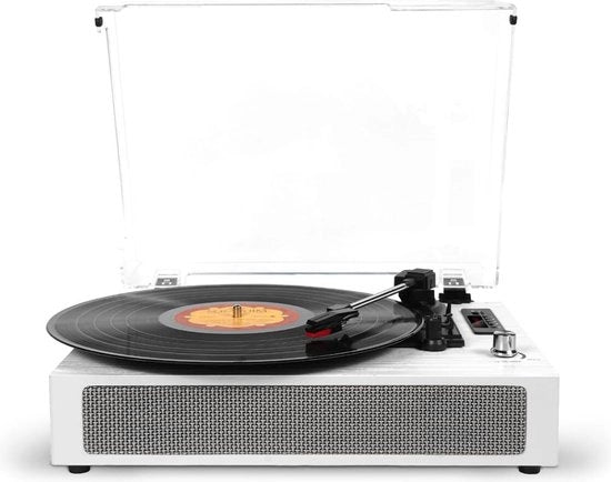 Letto Vinyl Bluetooth - Retro - Altoparlanti Integrati - Senza Fili - Adatto a Tutte le Dischi