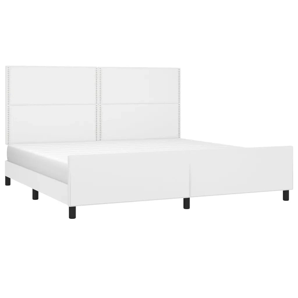 Giroletto con Testiera Bianco 200x200 cm in Similpelle cod mxl 63741