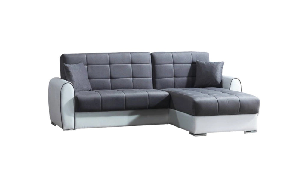 Argos, Divano Letto con Penisola Contenitore, 160x246 cm Nero