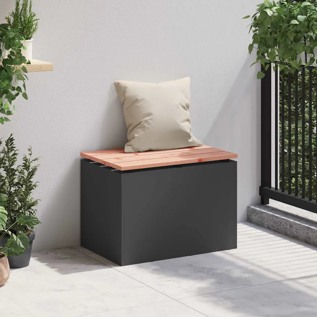Panchina da giardino Nero 60 x 40 x 43 cm 874891