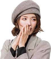 Cappello da donna - stile retro elegante - cappello leggero caldo - stile inglese respirante - adatto per primavera, autunno e inverno - marrone