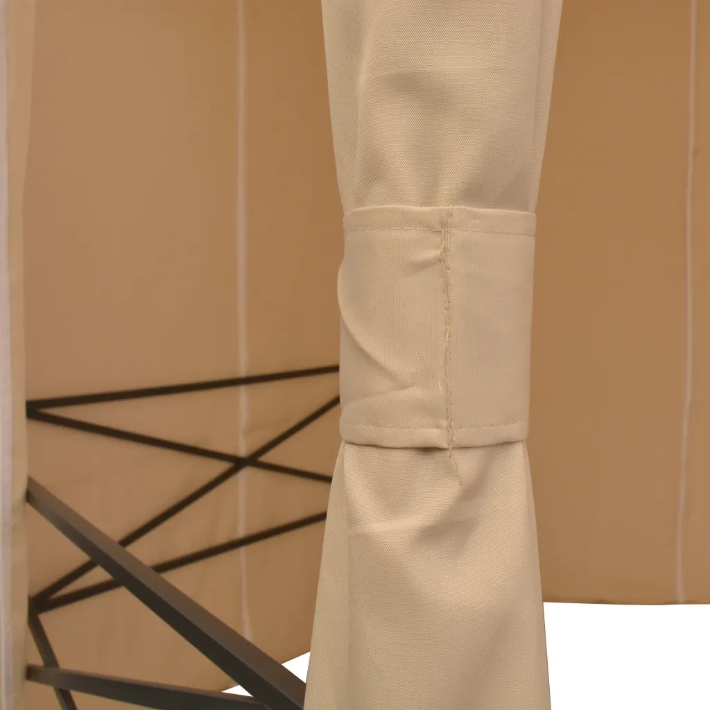 Gazebo | Pergolato Padiglione da Giardino con Tende Esagonale 360x265 cm