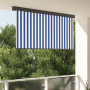 vidaXL Tenda a Rullo Esterna Striped Blu e bianco 220 x 250 cm Tessuto