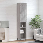 Credenza-Buffet-Armadio da cucina Grigio Sonoma 34,5x34x180 cm in Legno Multistrato 822984