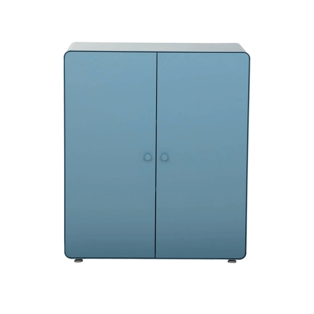 Credenza armadio metallo 2 ante, blu