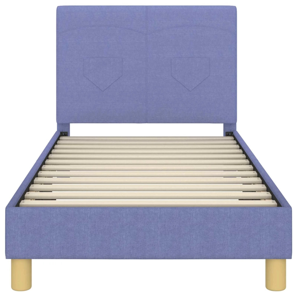 Struttura letto Bambini | Letto Infantile | Lettino con testata Blu jeans 80 x 160 cm