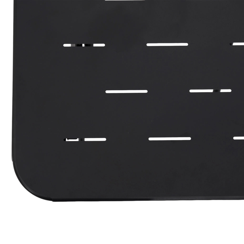 Set bistrot da giardino 3 pezzi con 2 sedie e tavolo pieghevole in acciaio nero compatto per balcone e patio