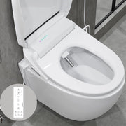 Copriwater intelligente con spruzzatore autopulente e installazione di asciugatura ad aria calda, sedile per doccia con luce notturna, deodorazione, risparmio energetico