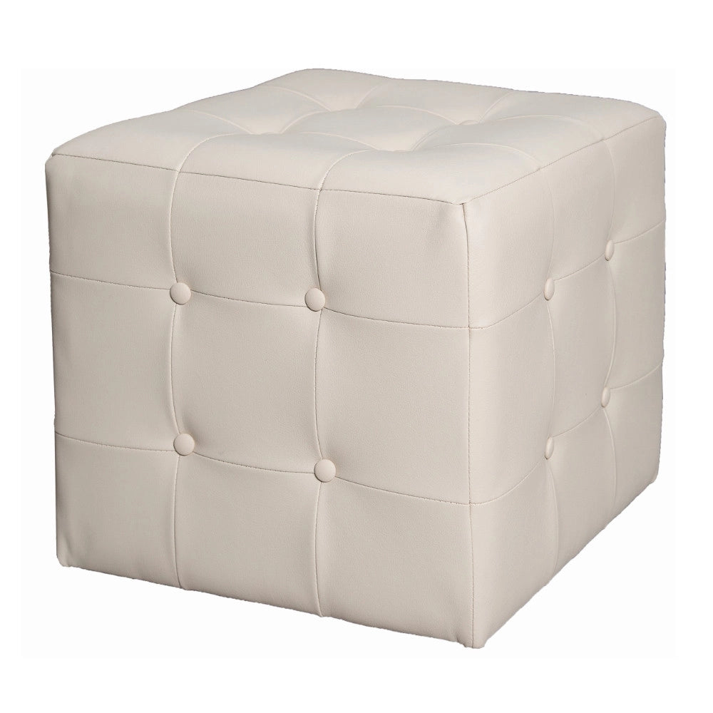 Pouf BOTO (bianco, Pelle artificiale)