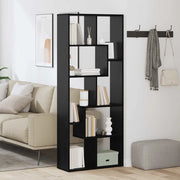 Armadio per Libri 8 livelli 67 x 25 x 162 cm Rovere Nero 869252