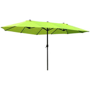 OMBRELLONE DOPPIO TETTUCCIO DA ESTERNO 460 X 270 X 240 VERDE CHIARO