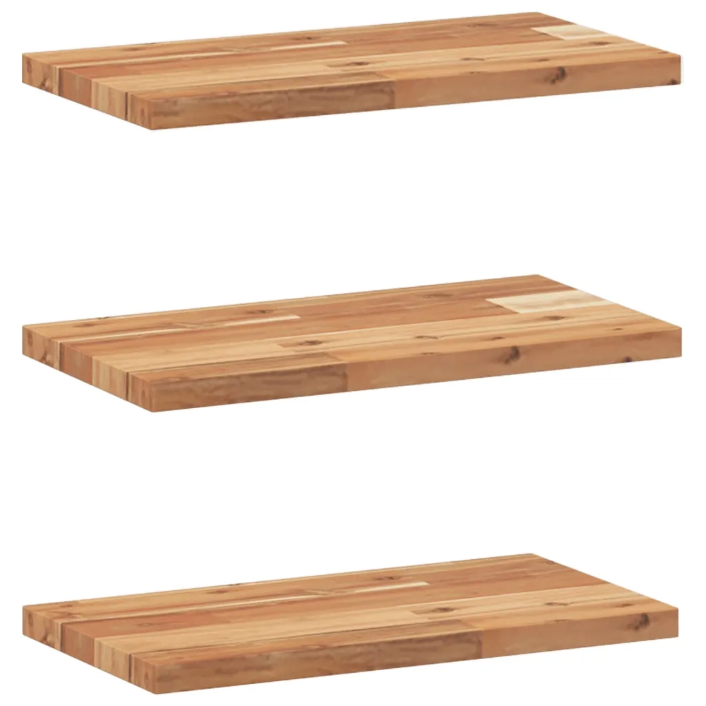 Mensole da Parete 3 pz 40x20x2 cm Legno Acacia Rifinito a Olio 3279497