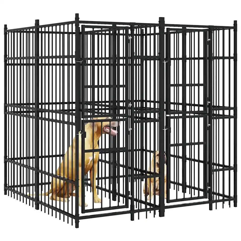 Gabbia per Cani da Esterno in Acciaio 3,69 mÂ² cod mxl 43258