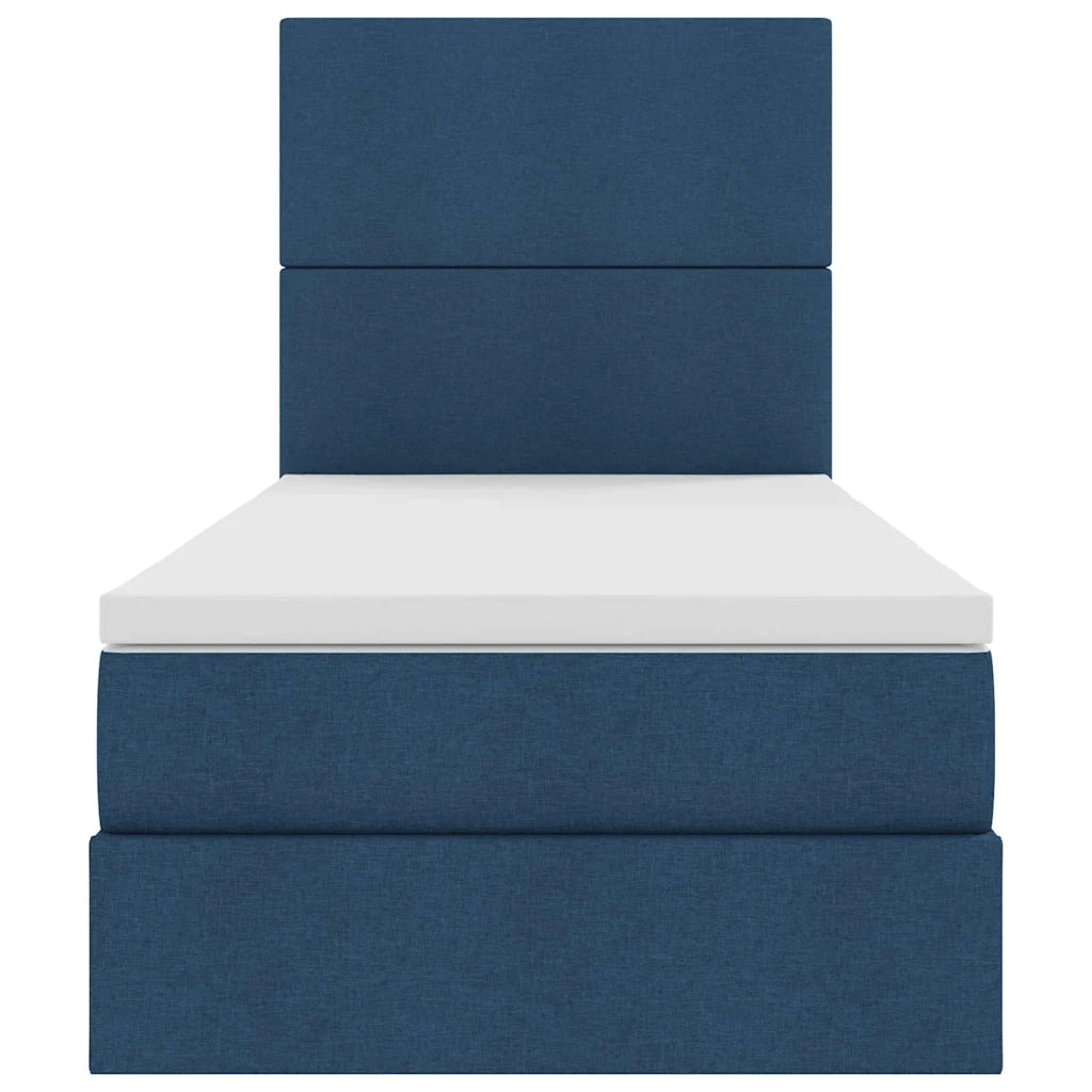 Letto con contenitore e materasso Blu 100 x 200 cm Poliestere