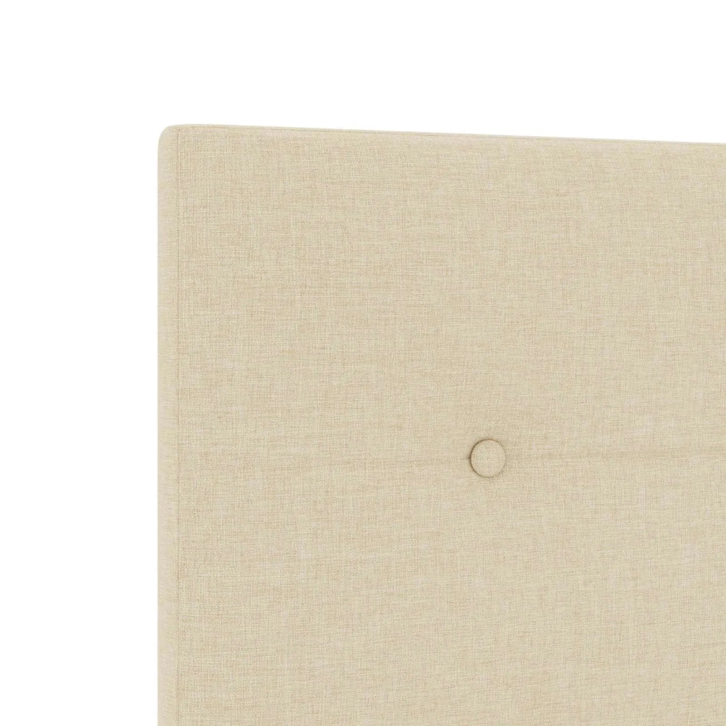 Letto ottomano con materasso Crema 140 x 190 cm Tessuto 3457492
