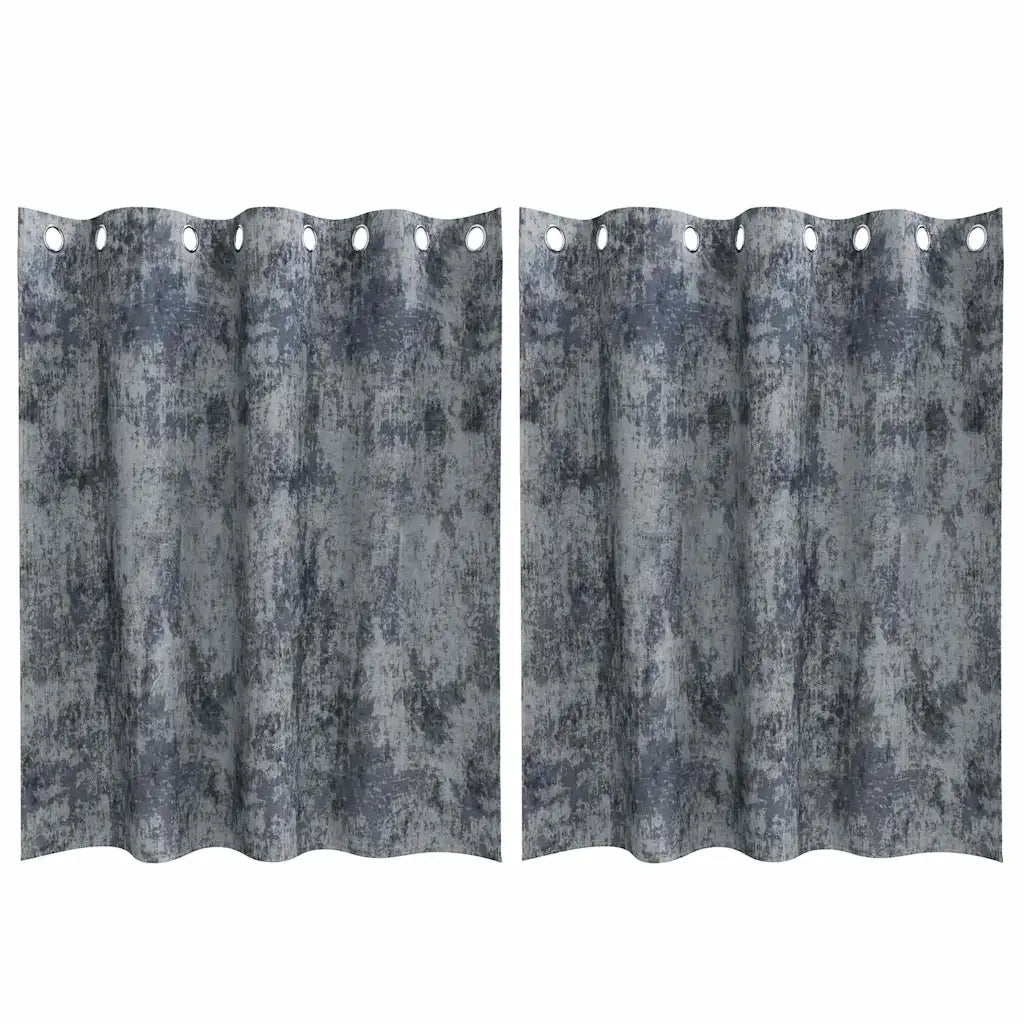 Tende in Velluto 2 pcs Grigio Argento 140 x 140 cm Velluto 4107648