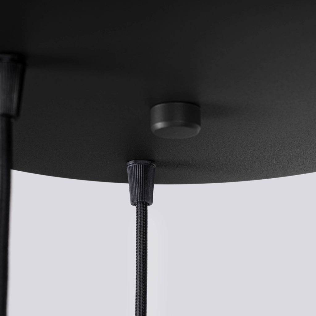 Lampada sospensione moderna 3 luci nera SFERA PureLume