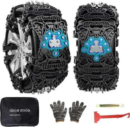 Nuove Catenelle di Sicurezza per Autobanden - Catenelle di Emergenza Antiscivolo per Auto - Catenelle in TPU per Vans Truck SUV Auto