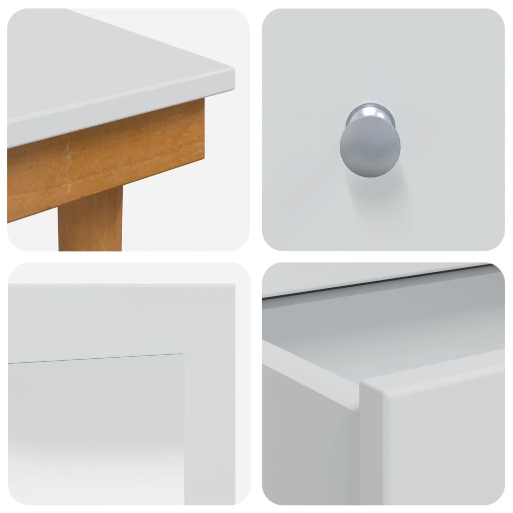 Set Tavolo da Trucco FAUSKE 5 pcs Bianco 100 x 50 x 143 cm 3438595