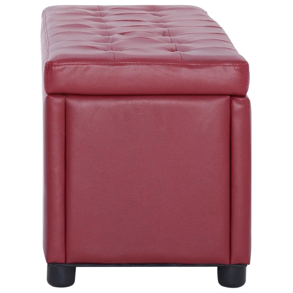 Cassapanca 87,5 cm Rosso Vino in Similpelle 281374