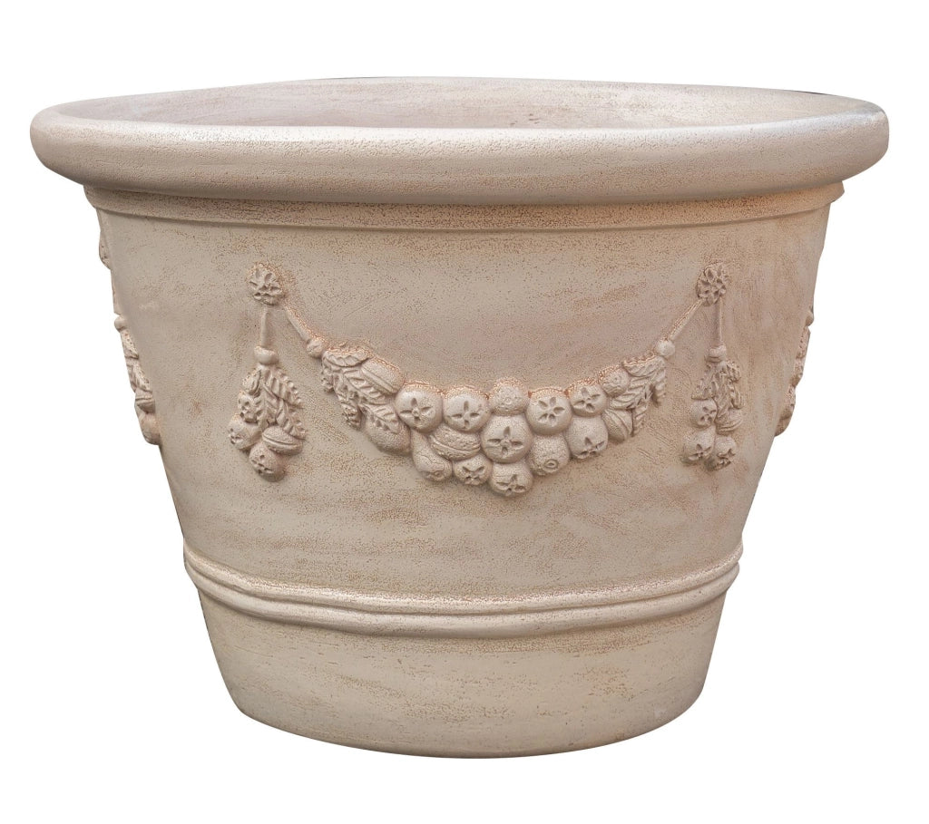 Biscottini Vaso in Terracotta smaltato 100% Made in Italy interamente Lavorata a Mano