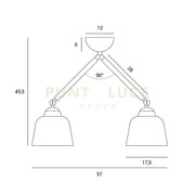 BASE-3E OS LED BASE ELITTICA per sospensioni con LED INTEGRATO OTTONE SPAZZOLATO 3 luci