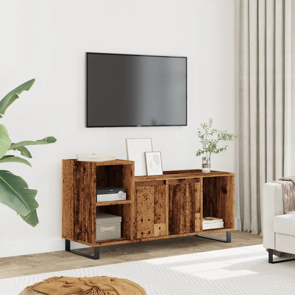 Mobile Porta TV-Mobile per TV-Credenza TV Legno Antico 100x35x55 cm in Legno Multistrato