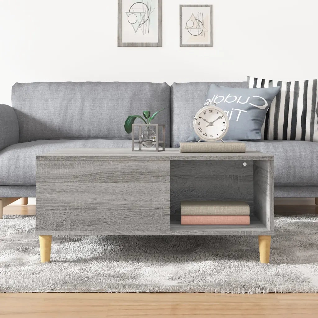Tavolino salotto | Tavolino da caff¨¨ | Tavolino da Soggiorno Grigio Sonoma 80x80x36,5 cm Legno Multistrato