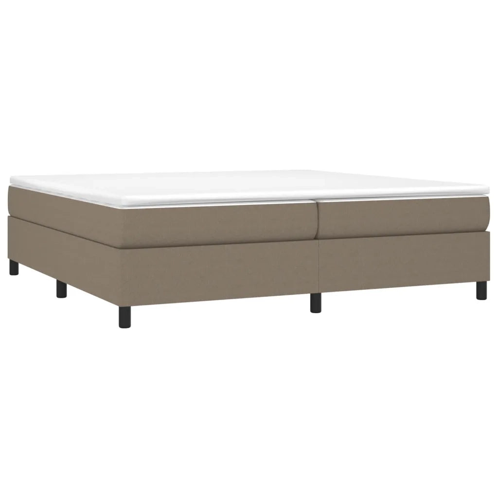 Struttura Letto a Rete a Molle Tortora 200x200 cm in Tessuto