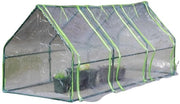 Mini Casa di Cura Portatile - Casetta per Giardino in PVC - Protezione dal Clima - Porta a Rotolo con Cerniera - 270x90x90 cm - Ideale per Piante - Casetta per Giardino